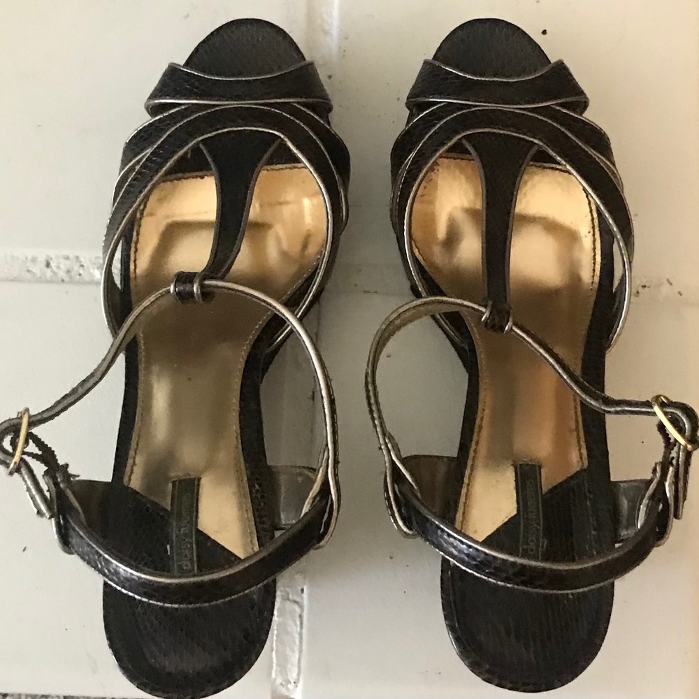 Daisy Fuentes Ruth Brown Croco Size 7 1/2 MED